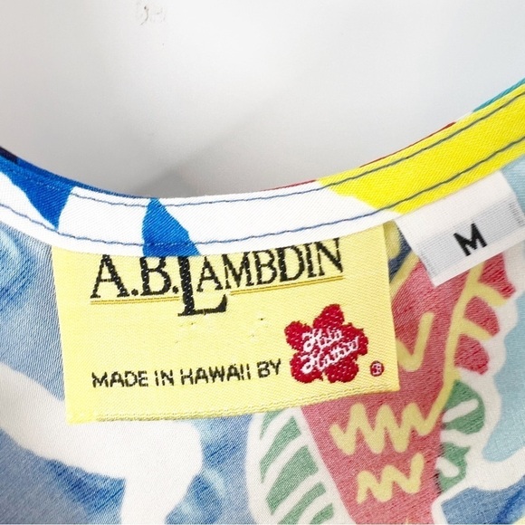 ✅ VINTAGE A.B.Lambdin BY HILO HATTIE Tropical Dress made in Hawaii SIZE MEDIUM - Picture 3 of 3